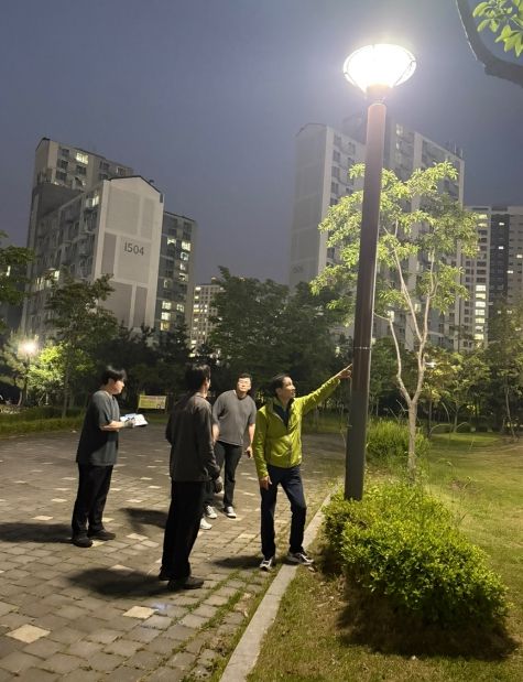 , 공원등·보안등 작동상태 야간 점검