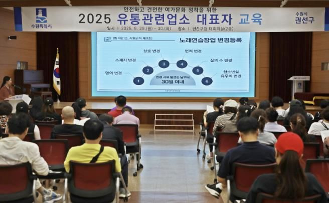 수원시 권선구, 2025년 유통관련업 대표자 교육 실시