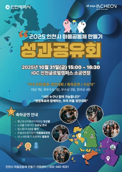 “마을에서 사람을 잇다” 인천시, ‘2025 인천 마을공동체 성과공유회’ 성황리 개최