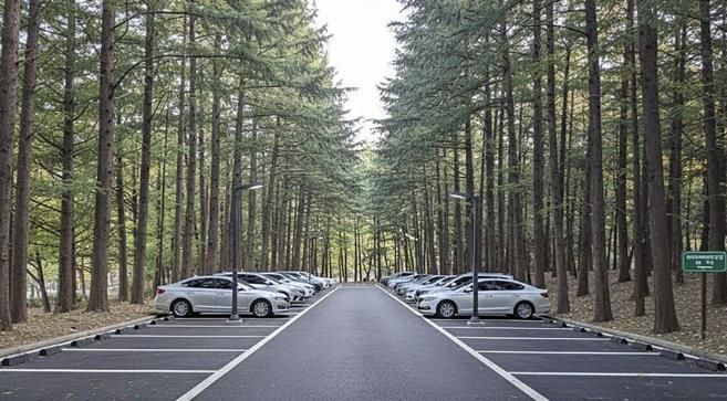 성남시 중원구 상대원동 하이테크밸리 근린공원에 조성하는 지평식 주차장 인공지능(AI) 생성 이미지