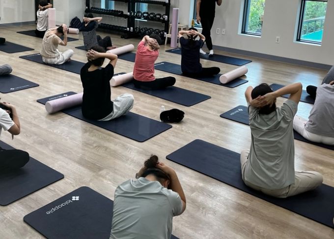 소하건강생활지원센터에서 '건강채움 운동교실'을 진행하고 있다.